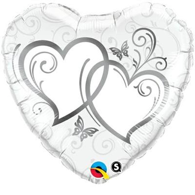 18 HEART ENTWINED HEARTS SILVER              5PZ MC100