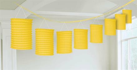 LANTERN GARLAND SUNSHINE YELLOW PAPER 365 CM PZ. 6 MC. 48