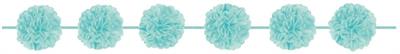 2 GARLANDS FLUFFY COLOURFUL WEDDING ROBIN'S EGG BLUE PAPER 13.9 X 36