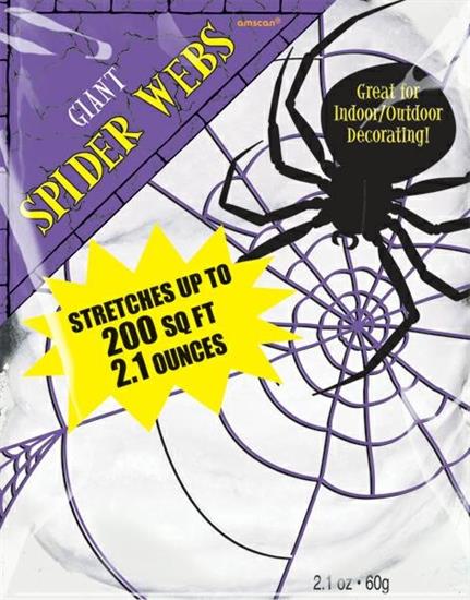 SPIDERWEB HALLOWEEN WHITE PLASTIC 60 G PZ. 48 MC. 48