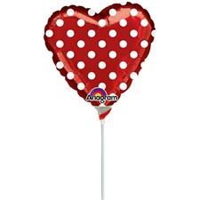 9 HEART RED AND POLKA DOTS                   1PZ MC500