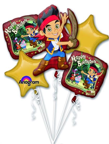 JAKE NEVERLAND PIRATES BDAY BOUQUET  5PZ