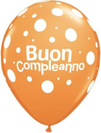 11RND ST BUON COMPLEANNO ORANGE               1BAG=100PZ MC50