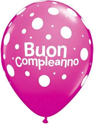 11RND ST BUON COMPLEANNO WILD BERRY           1BAG=100PZ MC50