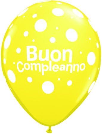 11RND ST BUON COMPLEANNO YELLOW               1BAG=100PZ MC50