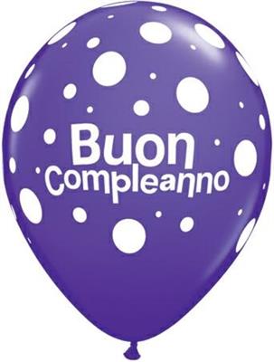 11RND ST BUON COMPLEANNO SPRING LILAC         1BAG=100PZ MC20