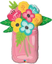 S/SHAPE MASON JAR BOUQUET 36                 5PZ MC50