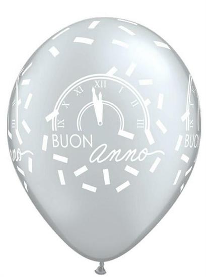 11RND ST BUON ANNO CONFETTI SILVER            1BAG=50PZ MC10