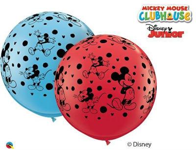 3RND ST MICKEY MOUSE RED & PALE BLUE          1BAG=2PZ MC25