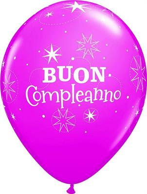 11RND ST BUON COMPLEANNO SPARKLE PINK & BERRY 1BAG=50PZ MC100