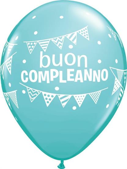 11RND ST BUON COMPLEANNO PENNANT & DOTS ASS.  1BAG=50PZ MC100