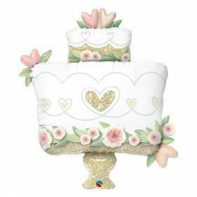 S/SHAPE GLITTER GOLD WEDDING CAKE 41         5PZ MC50