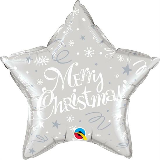 20 STAR MERRY CHRISTMAS! FESTIVE SILVER      5PZ MC100