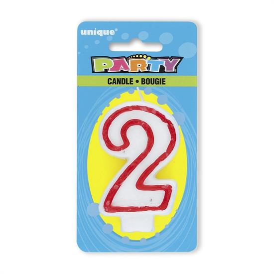 DELUXE NUMERAL HAPPY BIRTHDAY CANDLE #2 6PZ MC360