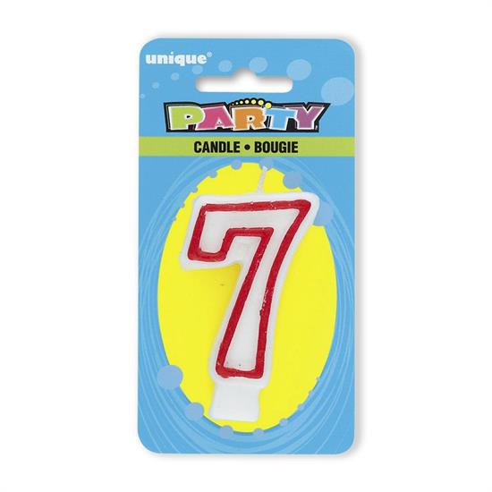 DELUXE NUMERAL HAPPY BIRTHDAY CANDLE #7 6PZ MC360