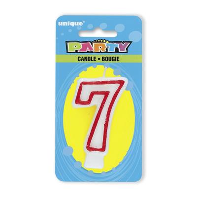DELUXE NUMERAL HAPPY BIRTHDAY CANDLE #7 6PZ MC360