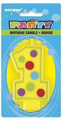 NUMBER 1 DECORATIVE BIRTHDAY CANDLE PZ. 6 MC.360