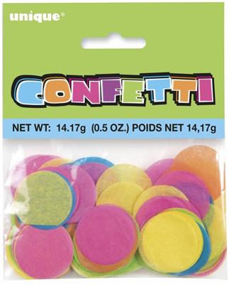 1 ROUND TISSUE CONFETTI .5OZ PZ. 12 MC. 72