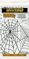 CLEAR SPIDER WEB RECTANGULAR PLASTIC TABLE COVER, 54X84 PZ. 12 MC.