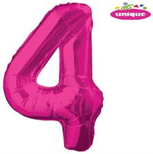 34 PKG PINK GLITZ FOIL BALLOON-4 PZ. 5 MC. 100