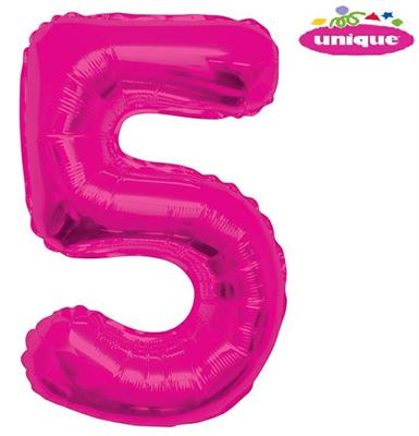 34 PKG PINK GLITZ FOIL BALLOON-5 PZ. 5 MC. 100