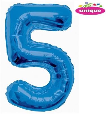 34 PKG BLUE GLITZ FOIL BALLOON-5 PZ. 5 MC. 100