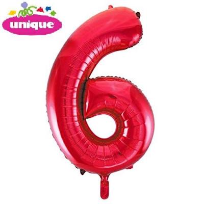 34 PKG RED FOIL BALLOON-6 PZ. 5 MC. 100