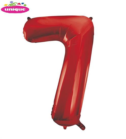 34 PKG RED FOIL BALLOON-7 PZ. 5 MC. 100