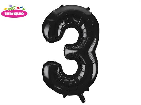 34 PKG BLACK FOIL BALLOON-3 PZ. 5 MC. 100