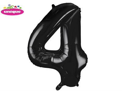 34 PKG BLACK FOIL BALLOON-4 PZ. 5 MC. 100