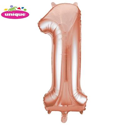 34 PKG ROSE GOLD FOIL BALLOON-1 PZ. 5 MC. 100