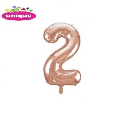 34 PKG ROSE GOLD FOIL BALLOON-2 PZ. 5 MC. 100