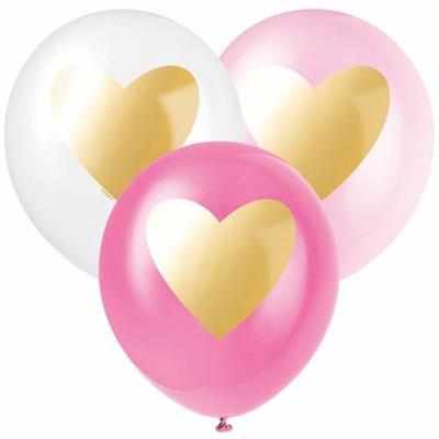 BBB 6 12 ASSORTED GOLD HEART BALLOON  PZ. 12 MC. 144