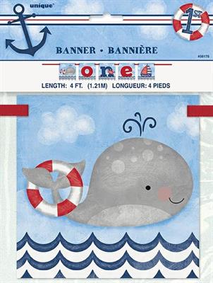 LITTLE SAILOR NAUTICAL FIRST BIRTHDAY BLOCK BANNER PZ. 12 MC.48