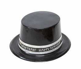 NEW YEARS SPARKLE BLACK TOP HAT,25PZMC100 BULK-en