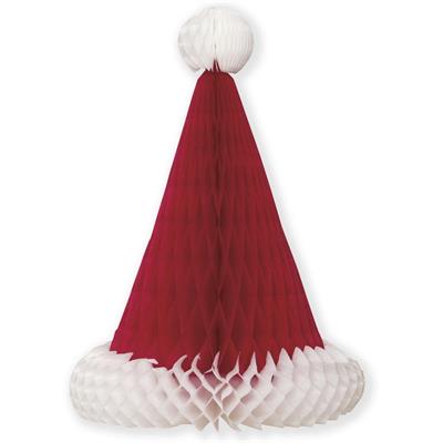 SANTA HAT HONEYCOMB CENTERPIECE, 12 PZ. 12 MC. 144