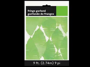 LIME GREEN TISSUE FRINGE GARLAND, 9 FT PZ. 6 MC. 48