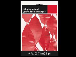 RED TISSUE FRINGE GARLAND, 9 FT  6PZMC48-en