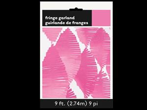 HOT PINK TISSUE FRINGE GARLAND   6PZMC48 - 9FT--en