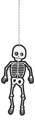 SKELETON TRICK OR TREAT HANGING SKELTON DECORATIONS, 3CT  PZ. 12 MC.