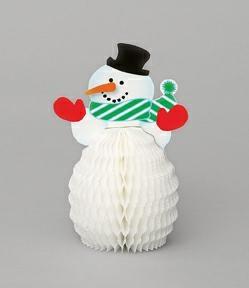 SNOWMAN HONEYCOMB DECORATIONS, 4CT PZ. 12 MC. 144