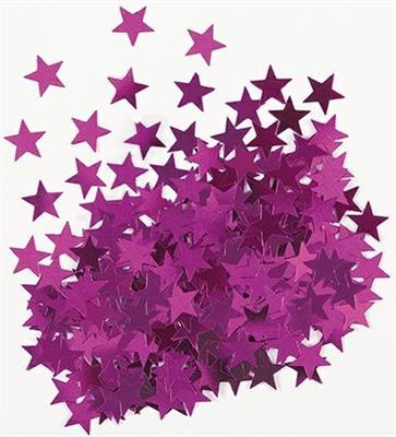 PINK STAR CONFETTI .5OZ PZ. 12 MC. 288