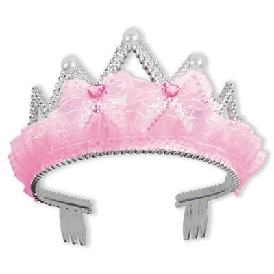 PINK BOWS AND RIBBON TIARA PZ. 6 MC. 36