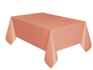 CORAL SOLID RECTANGULAR PLASTIC TABLE COVER, 54X108 PZ.  MC. 144