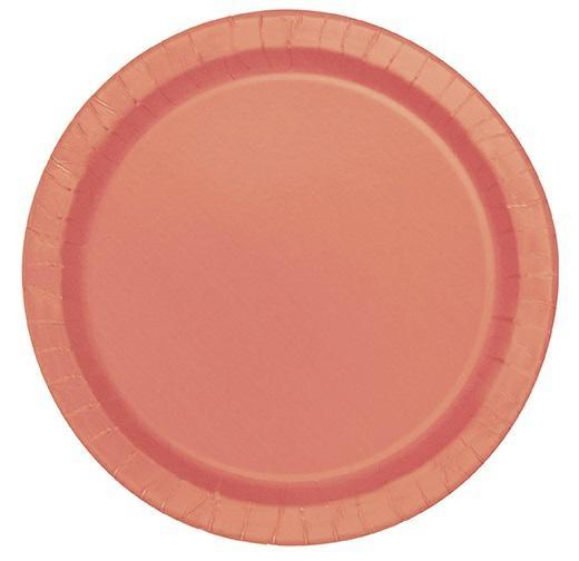 CORAL SOLID ROUND 7 DESSERT PLATES, 20CT PZ. 12 MC.12