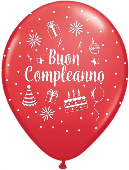 14 PALLONI BUON COMPLEANNO 10   12PZMC 120