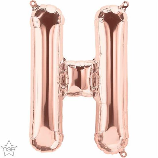 LETTER H ROSE GOLD 16 NSB      5PZ MC50