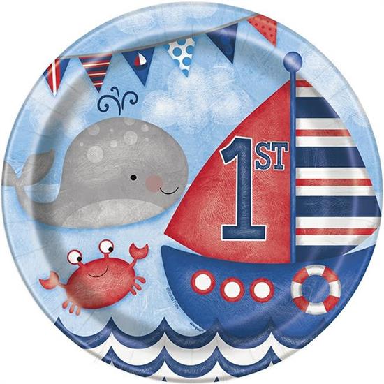 8 NAUTICAL 1ST BIRTHDAY 9 PLATES PZ. 12 MC. 72