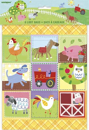 FARM PARTY LOOT BAGS, 8CT PZ. 24 MC.144