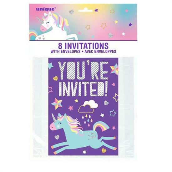 UNICORN INVITATIONS, 8CT PZ.  MC. 144